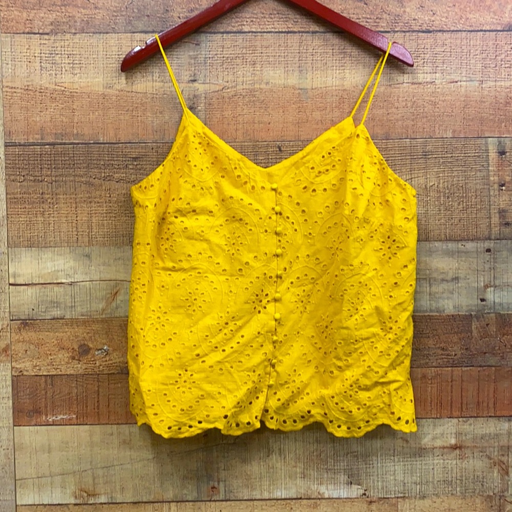 Maurices Golden Eyelet Button Down Top NWT
